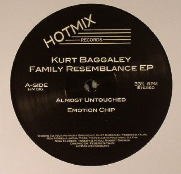 Kurt Baggaley – Family Resemblance EP - HotMix Records – HM016